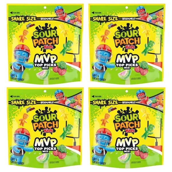 4 Pack - SOUR PATCH KIDS MVP Top Picks Mix Soft & Chewy Candy Share Size 11oz Sour Patch Kids